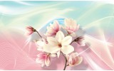 Fotobehang Papier Magnolia, Bloem | Roze | 254x184cm