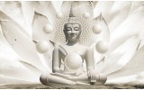 Fotobehang Boeddha, Zen | Wit | 312x219cm