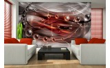 Fotobehang 3D, Design | Rood | 104x70,5cm