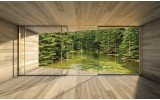 Fotobehang Bos, Modern | Groen | 152,5x104cm