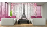 Fotobehang Hout, Parijs | Roze | 104x70,5cm