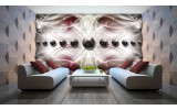 Fotobehang Design, 3D | Zilver | 104x70,5cm