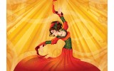Fotobehang Vrouw, Dansen | Geel | 104x70,5cm