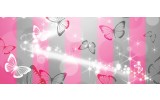 Fotobehang Abstract, Vlinder | Roze | 250x104cm