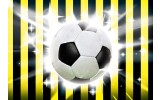 Fotobehang Vlies | Voetbal | Zwart, Geel | 368x254cm (bxh)