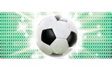 Fotobehang Voetbal | Groen, Wit | 250x104cm
