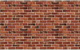 Fotobehang Brick | Rood, Bruin | 104x70,5cm