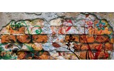 Fotobehang Graffiti | Oranje | 250x104cm