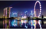 Fotobehang Vlies | Singapore | Paars | 368x254cm (bxh)