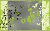 Fotobehang Papier Bloemen | Groen | 254x184cm